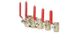 Set of Bronze Full Port Valve