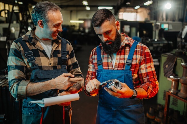 Steel buyers purchasing quality steel