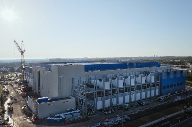 Data center being constructed using stainless steel