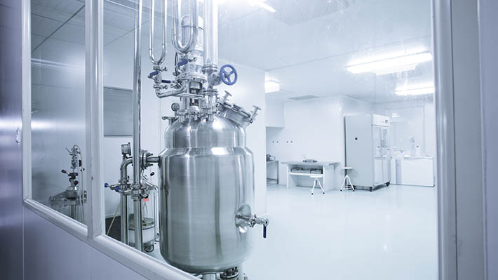 Clean Room in pharmaceutical factory using stainless steel pressure fittings